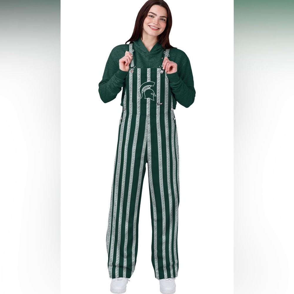 FOCO NCAA womens Ncaa College Team Logo Sideline Spirit Bib Overalls